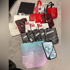 Lot of Lululemon Reusable Shoppers
